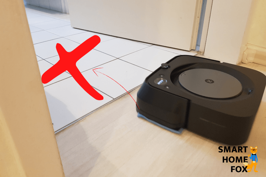 iRobot Braava jet m6 переезжает дверной порог